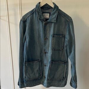 Old Navy Men's Classic Blue Shirt Jacket Chore Coat